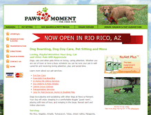 Tablet Screenshot of paws-a-moment.com